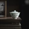 639-1 Emerald Green Ceramic Bamboo 120ml Gaiwan
