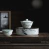 639-2 Emerald Green Ceramic Bamboo 120ml Gaiwan
