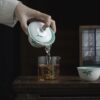 639-5 Emerald Green Ceramic Bamboo 120ml Gaiwan