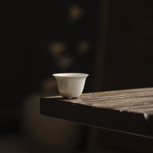 653-1 Grey Glaze Ceramic 3 feet 30ml Tea Cup
