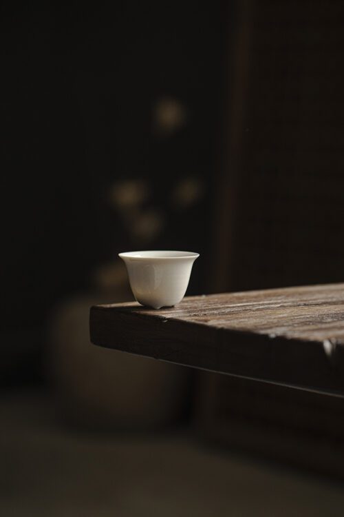 Grey Glaze Ceramic 3 feet 30ml Tea Cup