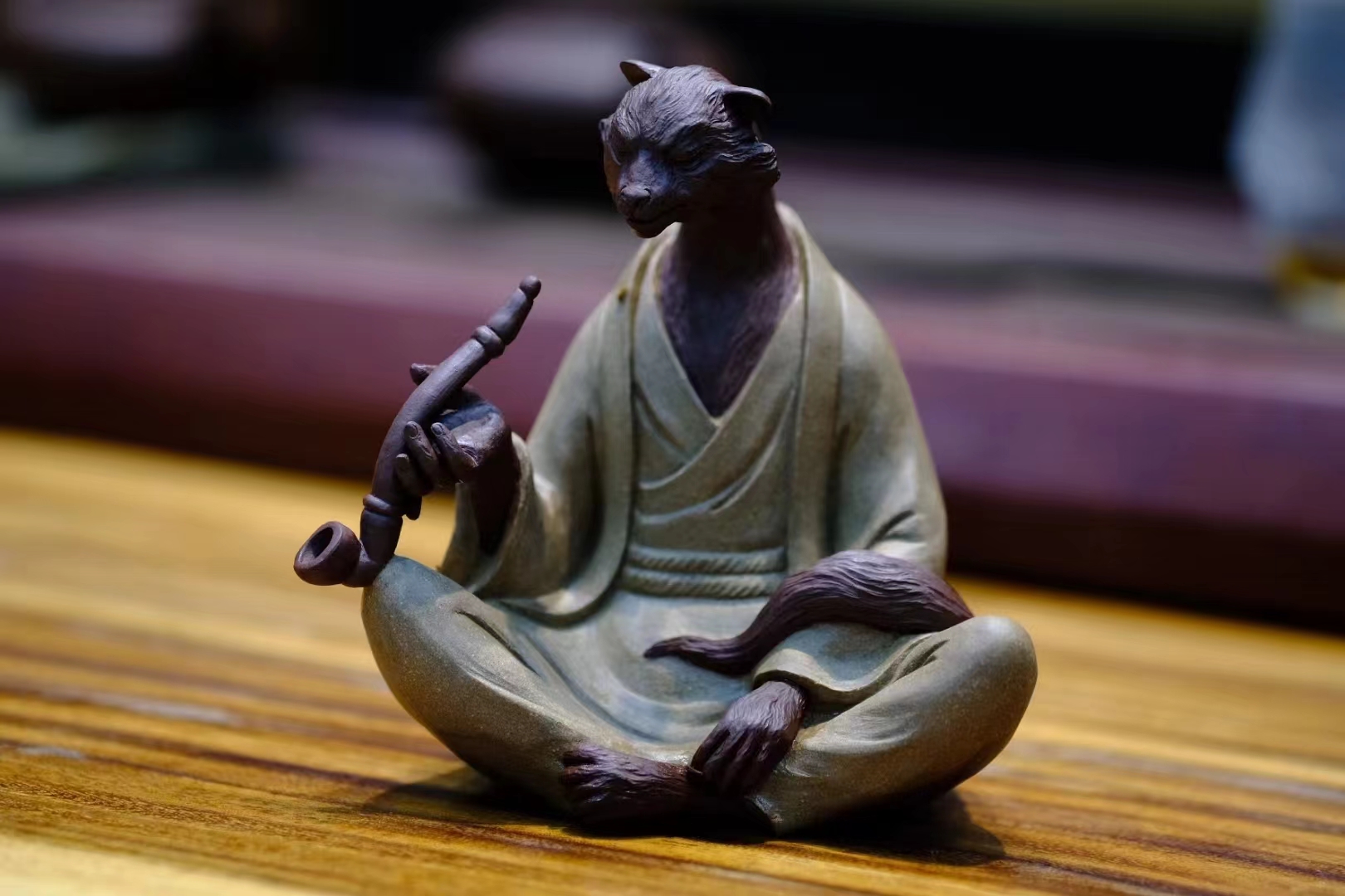 Handmade Zisha Yixing Clay Huang Daxian Ornament Decoration Teapet