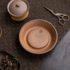 9b22c597684937bdf7e85105991fc2f Handmade Unglazed Aged Rock Clay Yuan Bao 90ml Gaiwan