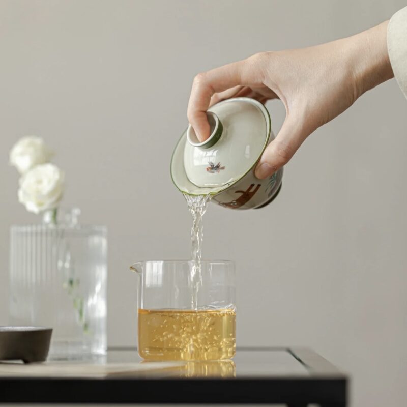 Cute-Ceramic-Kitten-Painting-150ml-Gaiwan-12 Cute Ceramic Kitten Painting 150ml Gaiwan