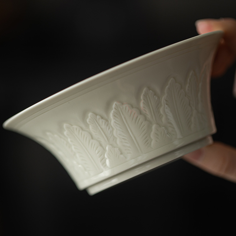 Ding-Ware-Ceramic-Banana-Leaves-300ml-Tea-Boat-11 Ding Ware Ceramic Banana Leaves 300ml Tea Boat