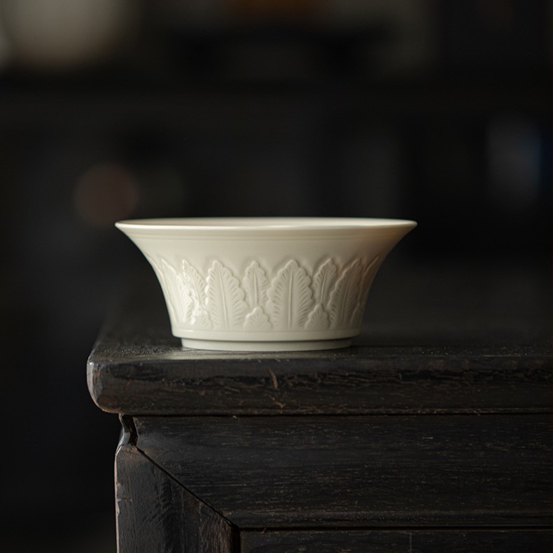 Ding-Ware-Ceramic-Banana-Leaves-300ml-Tea-Boat-7 Ding Ware Ceramic Banana Leaves 300ml Tea Boat