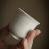 Ding Ware Relief Sculpture Ceramic Twisted Lotus 50ml Tea Cup