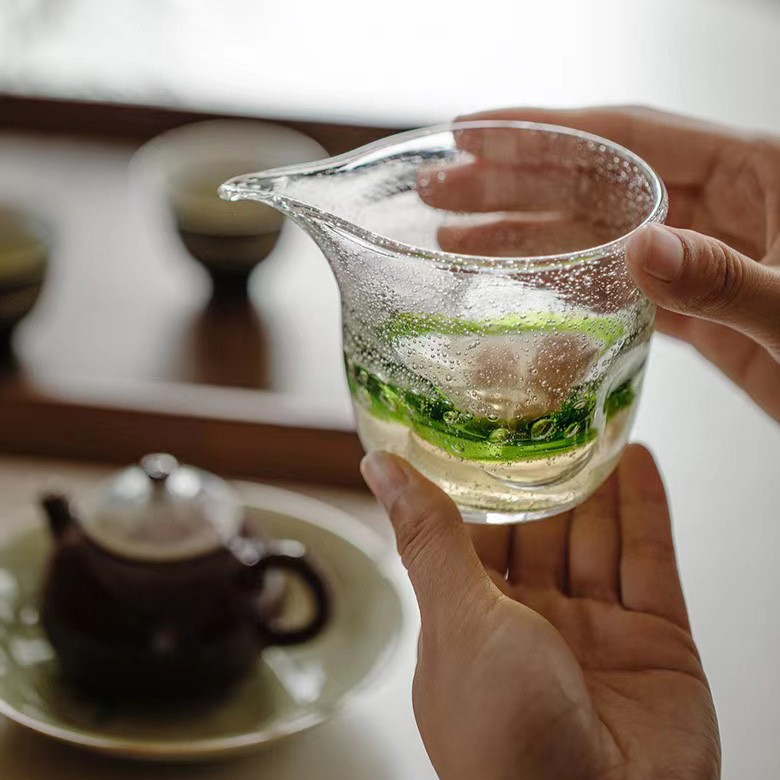 Elegant-Bubble-Glass-220ml-Fair-Cup-Gong-Dao-Bei-5 Elegant Bubble Glass 220ml Fair Cup Gong Dao Bei