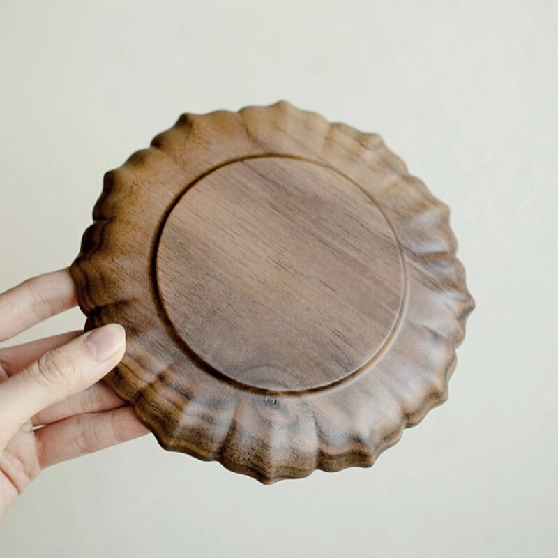 Elegant-Walnut-Wood-Rattan-Woven-Tea-Boat-1 Elegant Walnut Wood Rattan Woven Tea Boat