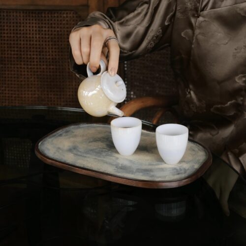 Elegant-Walnut-Wood-Tradtional-Lacquer-Tea-Tray-3 Elegant Walnut Wood Tradtional Lacquer Tea Tray