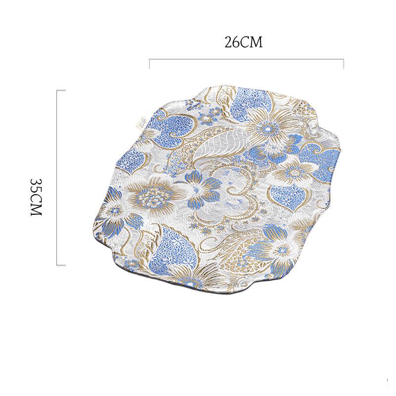 Embroidered-Fabric-Begonia-Shape-Tea-Mat-1 Embroidered Fabric Begonia Shape Tea Mat