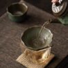 Gradient Glaze Ceramic Lotus  Tea Filter Set