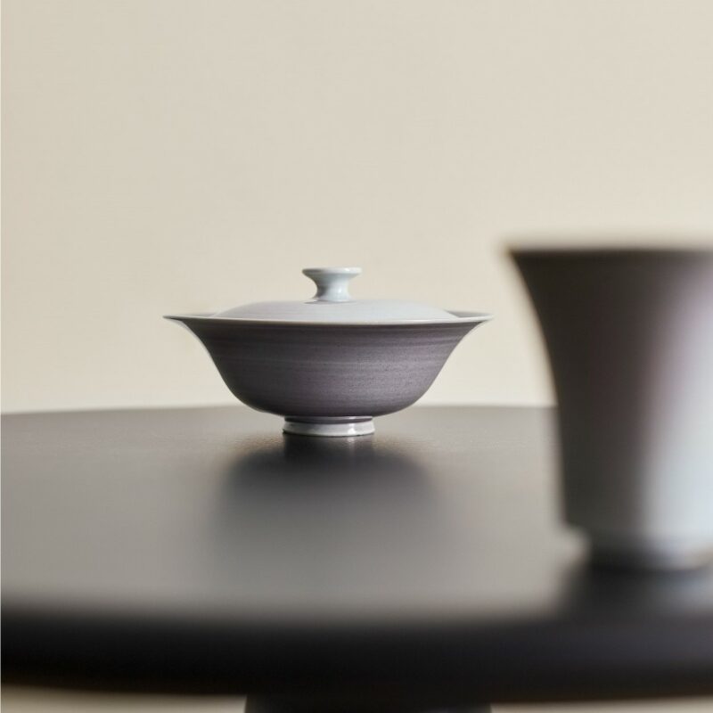 Gradient Glaze Ceramic Misty Purple 110ml Gaiwan (2) Gradient Glaze Ceramic Misty Purple 110ml Gaiwan