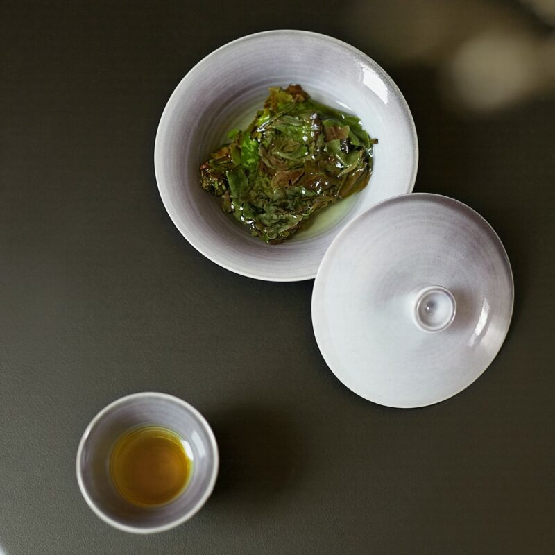 Gradient Glaze Ceramic Misty Purple 110ml Gaiwan (4) Gradient Glaze Ceramic Misty Purple 110ml Gaiwan