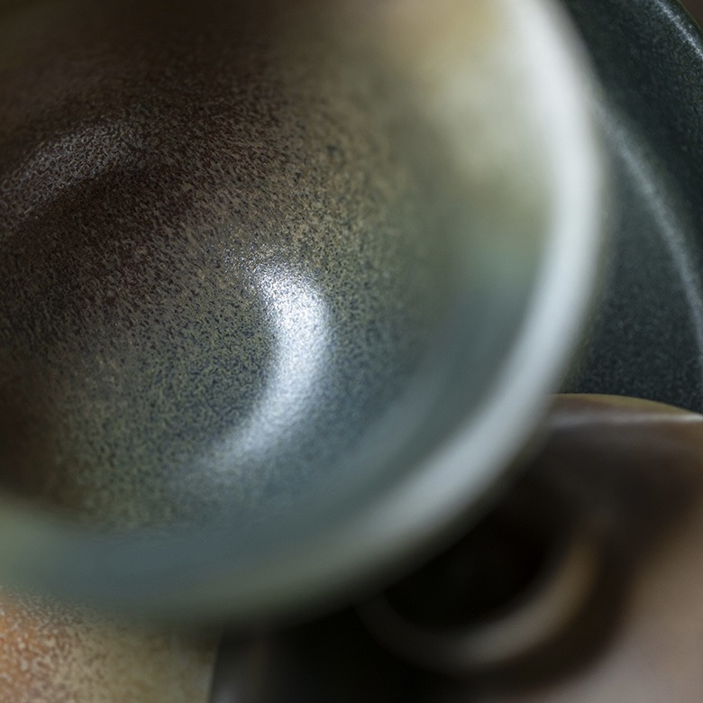 Gradient Glaze Ceramic Yellow Blue 120ml Gaiwan