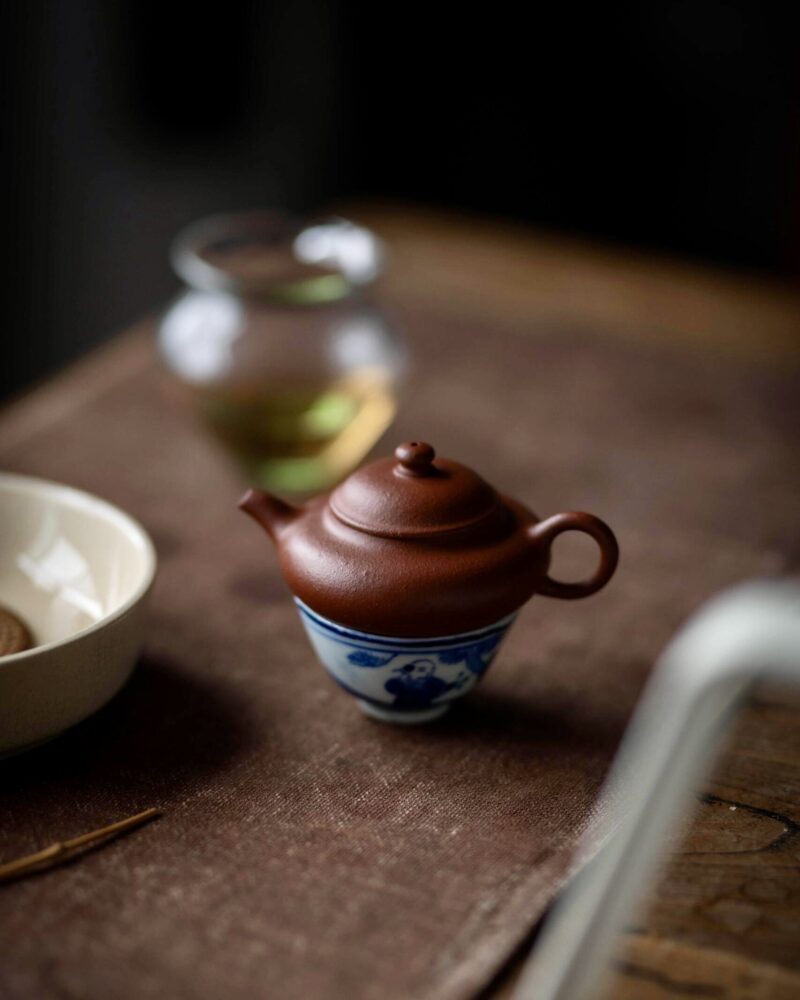 Aged Zhuni Short Pan Hu 90ml Yixing Teapot