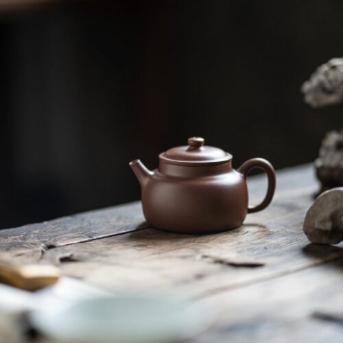 Half-Handmade-Aged-Zini-Tang-De-Zhong-170ml-Yixing-Teapot-1 Aged Zini Tang’s De Zhong 170ml Yixing Teapot