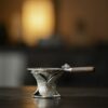 Hammered-Texture-Metal-Lotus-Tea-Filter-Set-2 Hammered Texture Metal Lotus Tea Filter Set