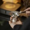 Hammered-Texture-Metal-Lotus-Tea-Filter-Set-3 Hammered Texture Metal Lotus Tea Filter Set