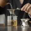 Hammered-Texture-Metal-Lotus-Tea-Filter-Set-5 Hammered Texture Metal Lotus Tea Filter Set
