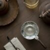 Hammered-Texture-Metal-Lotus-Tea-Filter-Set-8 Hammered Texture Metal Lotus Tea Filter Set
