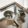 Hammered-Texture-Metal-Lotus-Tea-Filter-Set-9 Hammered Texture Metal Lotus Tea Filter Set