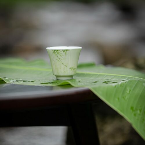 Hand-painted-Ceramic-Bamboo-Serenity-40ml-Tea-Cup-1 Hand-painted Ceramic Bamboo Serenity 40ml Tea Cup