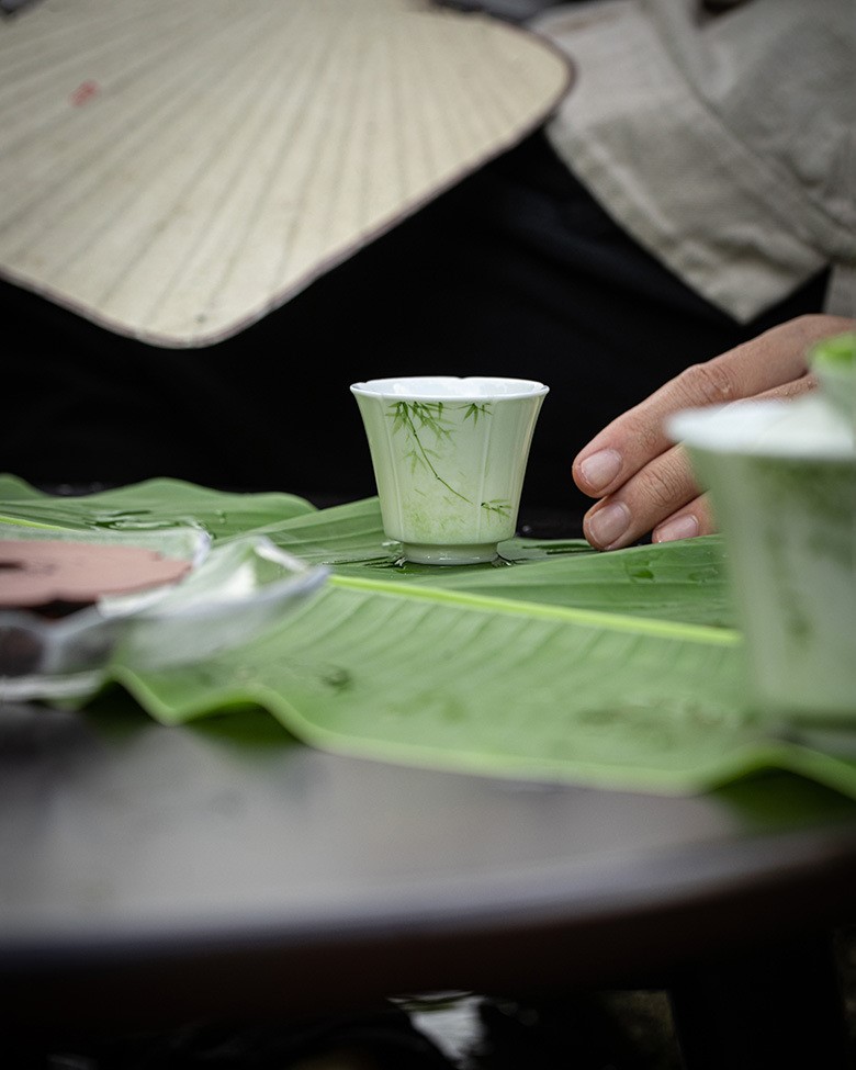 Hand-painted-Ceramic-Bamboo-Serenity-40ml-Tea-Cup-7 Hand-painted Ceramic Bamboo Serenity 40ml Tea Cup