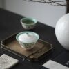 Hand-painted-Ceramic-Emerald-Green-Peach-120ml-Gaiwan-6 Hand-painted Ceramic Emerald Green Peach 120ml Gaiwan