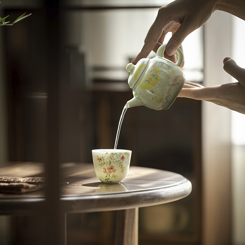 Hand-painted-Ceramic-Moon-Rabbit-120ml-Chinese-Teapot-2 Hand-painted Ceramic Moon Rabbit 120ml Chinese Teapot