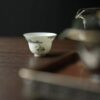 Handmade-Ceramic-Pine-Crane-60ml-Host-Tea-Cup-2 Handmade Ceramic Pine Crane 60ml Host Tea Cup