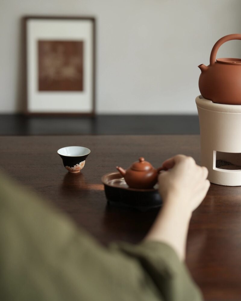 Handmade Ceramic Prosperous Flower 55ml Host Tea Cup