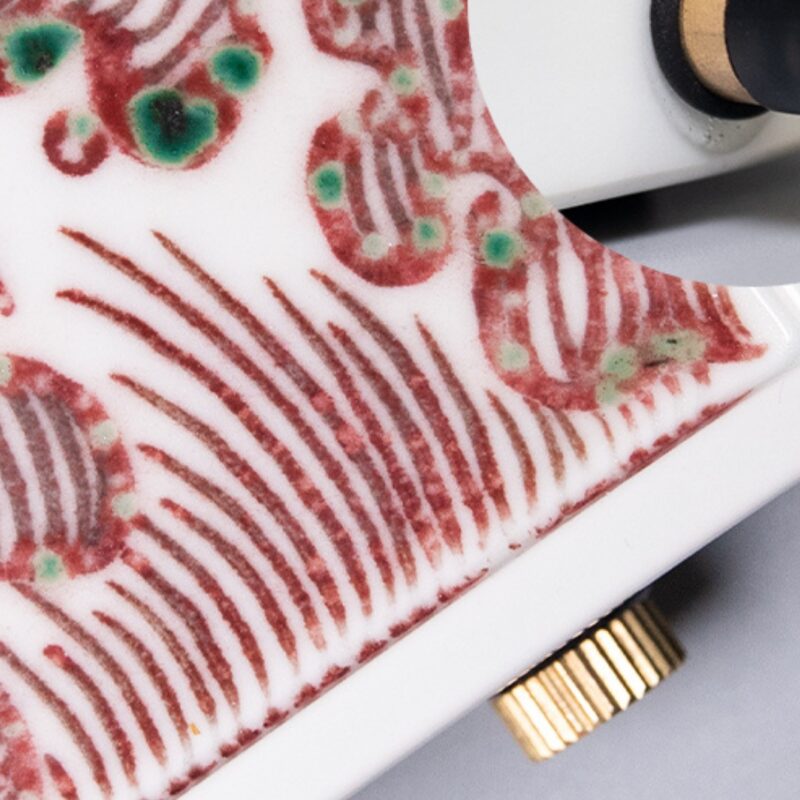 Handmade Ceramic Underglaze Red Qilin Chinese Tea Tray (4) Handmade Ceramic Underglaze Red Qilin Chinese Tea Tray