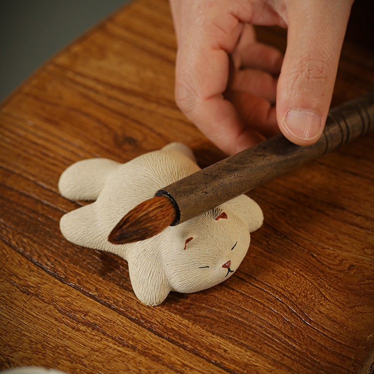 Handmade-Duanni-Lazy-Lying-Cat-Tea-Pet-4 Handmade Duanni Lazy Lying Cat Tea Pet