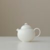 Handmade Mutton Fat Jade,Black Clay Day and Night 135ml Chinese Teapot (7) Handmade Mutton Fat Jade Day and Night 135ml Chinese Teapot