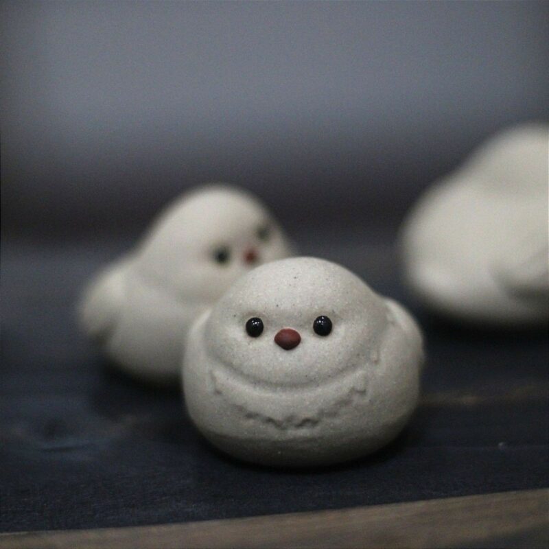 Handmade-White-Duanni-Little-Birdie-Tea-Pet-5 Handmade White Duanni Little Birdie Tea Pet