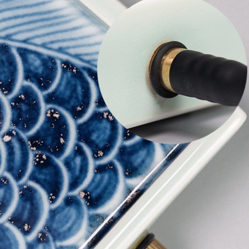 Handmade Yuan Qinghua with Dueling Dragons Chinese Tea Tray