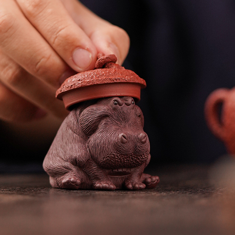 Handmade-Zini-Hippo-Saint-Tea-Pet-4 Handmade Zini Hippo Saint Tea Pet