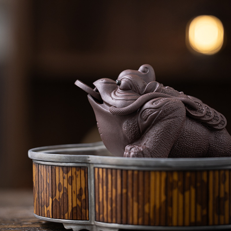 Handmade Zini Money Toad Tea Pet
