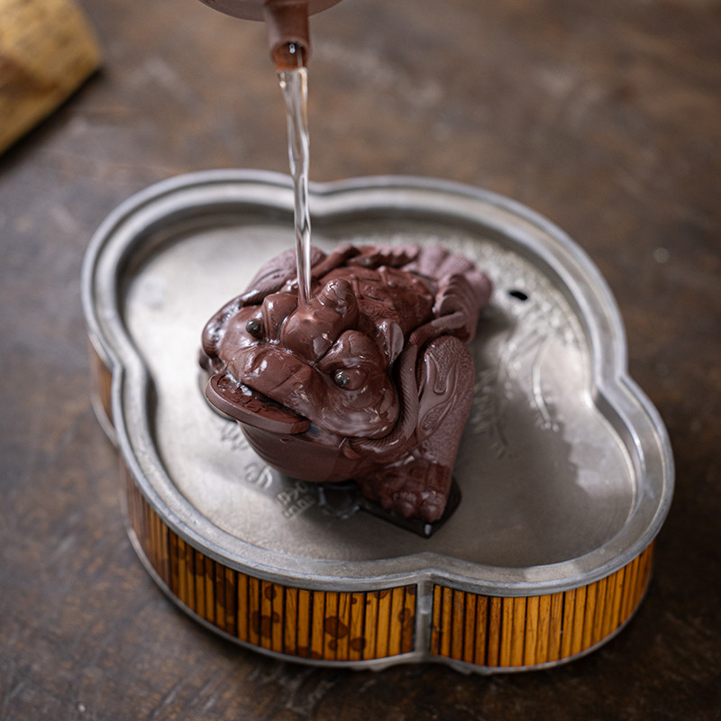 Handmade Zini Money Toad Tea Pet