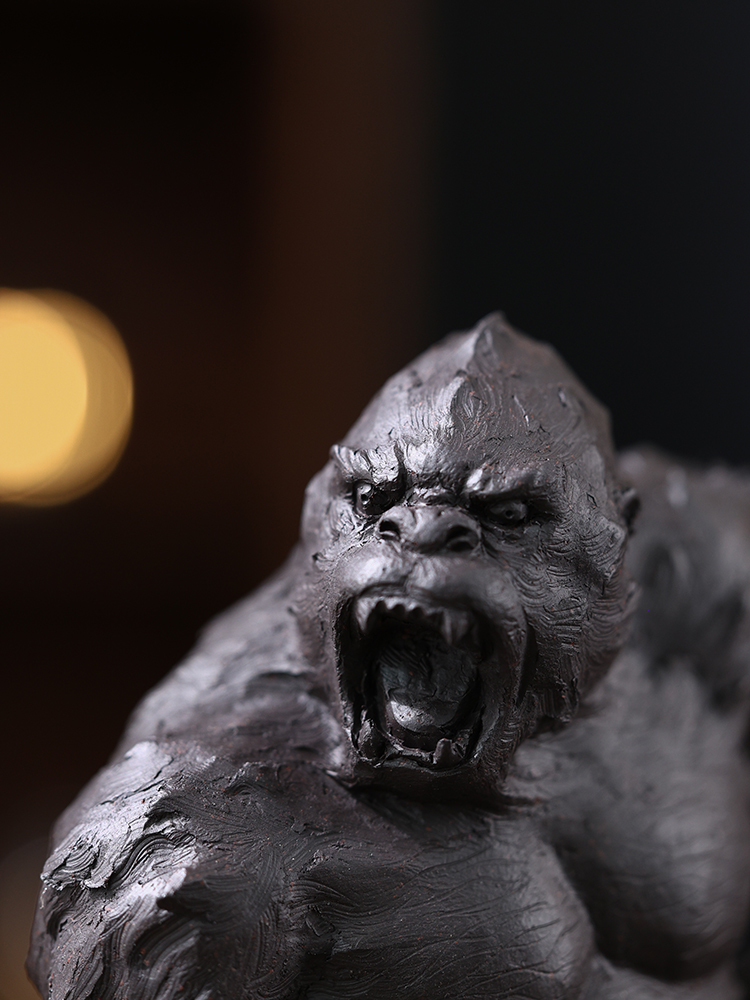 Handmade Zisha Yixing Clay Angry Gorilla Ornament Decoration Teapet (4) Handmade Zisha Yixing Clay Angry Gorilla Ornament Decoration Teapet