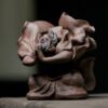 Handmade Zisha Yixing Clay Flying Bodhidharma Ornament Decoration Teapet (5) Handmade Zisha Yixing Clay Flying Bodhidharma Ornament Decoration Teapet