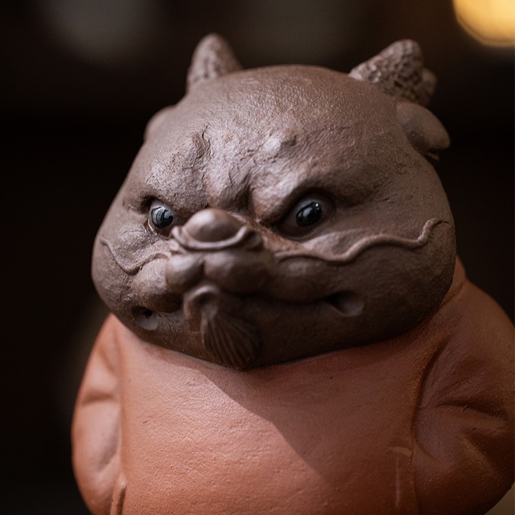 Handmade-Zisha-Yixing-Clay-Hoody-Dragon-Boy-Tea-Pet-3 Handmade Zisha Yixing Clay Hoody Dragon Boy Tea Pet