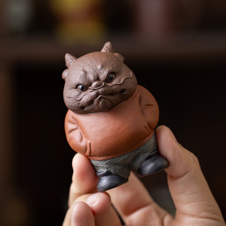 Handmade-Zisha-Yixing-Clay-Hoody-Dragon-Boy-Tea-Pet-4 Handmade Zisha Yixing Clay Hoody Dragon Boy Tea Pet