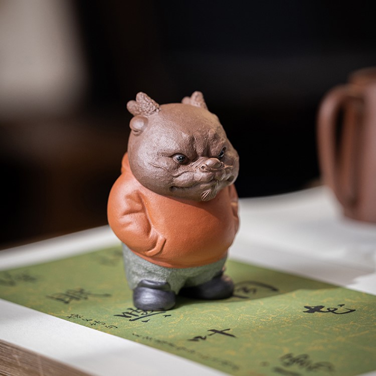 Handmade-Zisha-Yixing-Clay-Hoody-Dragon-Boy-Tea-Pet-8 Handmade Zisha Yixing Clay Hoody Dragon Boy Tea Pet