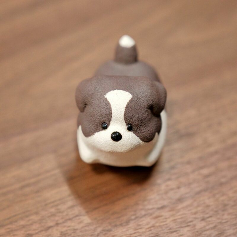 Handmade Zisha Yixing Clay Little Border Collie Tea Pet