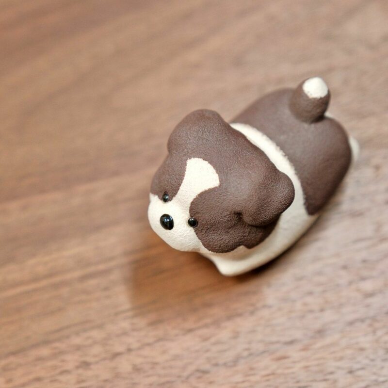 Handmade Zisha Yixing Clay Little Border Collie Tea Pet