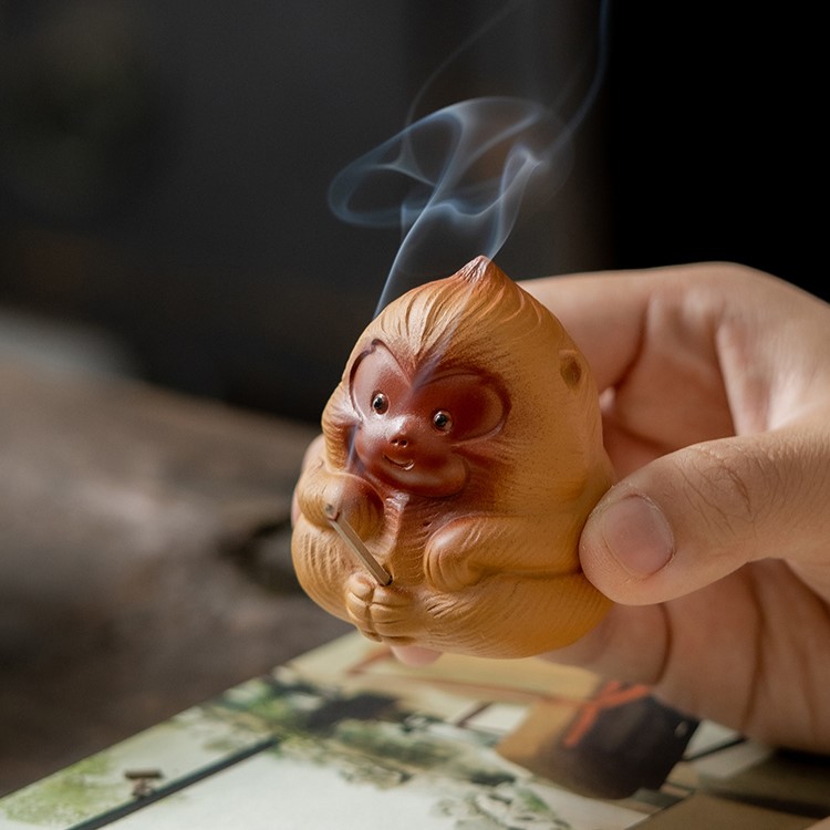 Handmade-Zisha-Yixing-Clay-Little-Monkey-Tea-Pet-10 Handmade Zisha Yixing Clay Little Monkey Tea Pet