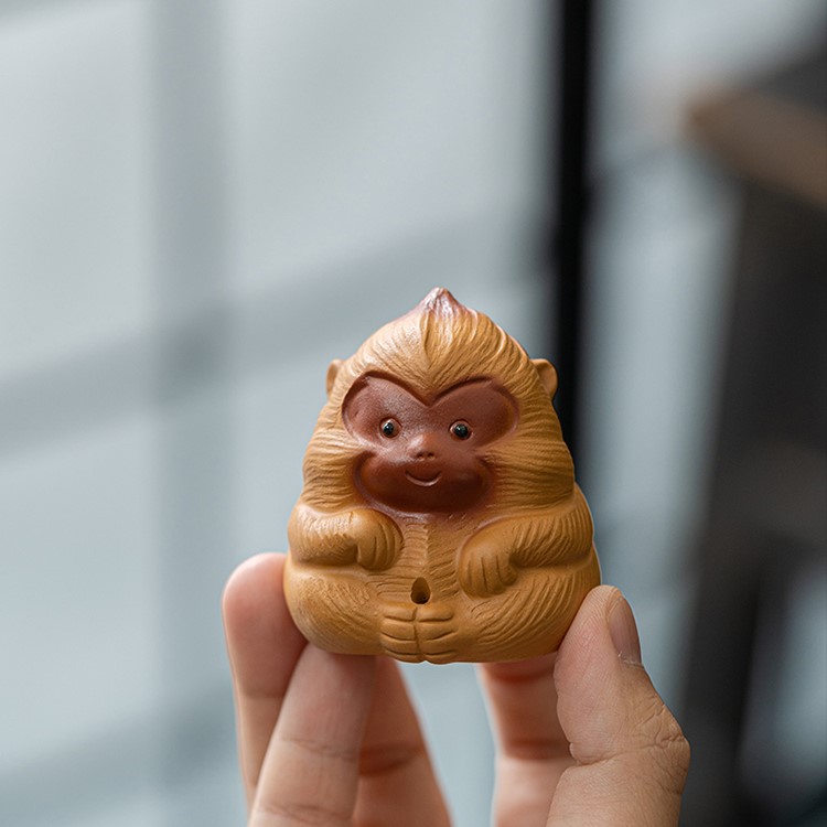 Handmade-Zisha-Yixing-Clay-Little-Monkey-Tea-Pet-2 Handmade Zisha Yixing Clay Little Monkey Tea Pet