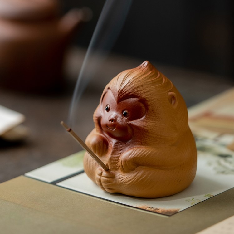 Handmade-Zisha-Yixing-Clay-Little-Monkey-Tea-Pet-9 Handmade Zisha Yixing Clay Little Monkey Tea Pet